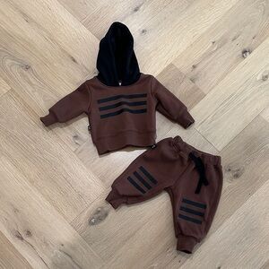 Olive + Scout 6-12 mo jogger set